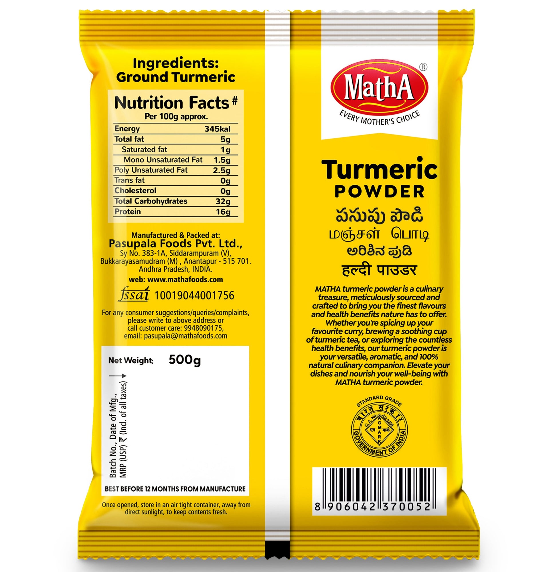 Buy Turmeric Powder Online | Shop High-Quality Turmeric Powders – Matha ...